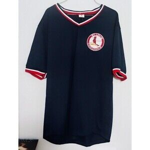 ST LOUIS CARDINALS TEAM LOGO PULLOVER MENS XL AT&T PROMO JERSEY NAVY BLUE